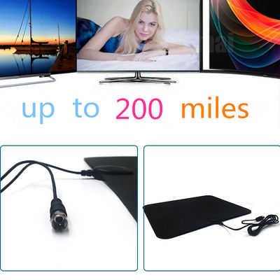Free Channel TV Antenna with IEC Male Connector and Satellite Receiver in Packing Box
