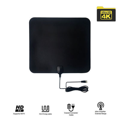 Free Channel TV Antenna with IEC Male Connector and Satellite Receiver in Packing Box