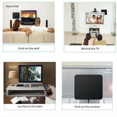 Free Channel TV Antenna with IEC Male Connector and Satellite Receiver in Packing Box