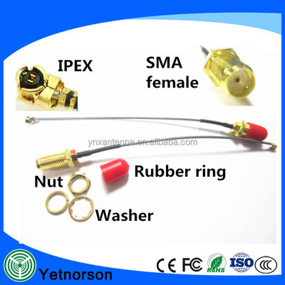 V.S.W.R≤1.5 50 OHM 10cm RG1.13 Jumper Cable with SMA-Female to U.FL IPX Connector
