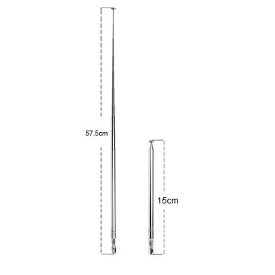 Aluminum Alloy 10 Sections Telescopic Amateur VHF UHF FM HF Car Auto Radio DAB Antenna
