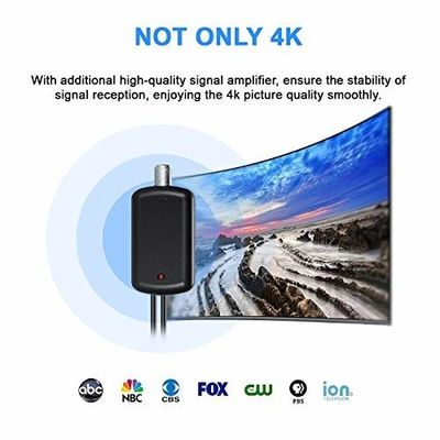 High Definition 1080P Indoor TV Antenna with 3M Sticker and Amplifier 50 Input Impedance