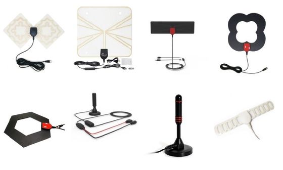 High Definition 1080P Indoor TV Antenna with 3M Sticker and Amplifier 50 Input Impedance