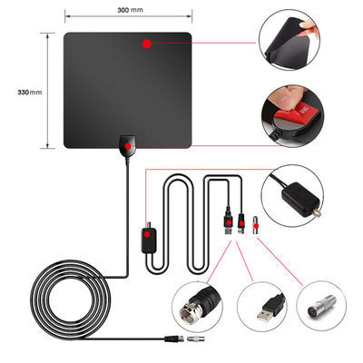 50W Max Input Power High Gain DVB-T Wireless Amplifier Indoor Digital TV Antenna for TV