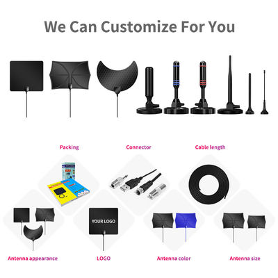 60 Miles Amplifier Signal Booster Flat HD Digital Indoor Antenna For Tv and Performance