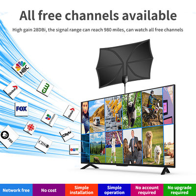 Customizable Cable Length Smart 4K Free Test List Channels Amplificatore Digitale Per Hd Tv Antenna