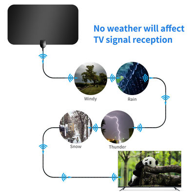 4k Boster Uhf Flat Hd Indoor Digital Cable Adapter Female Tv Antenna for Clear Reception