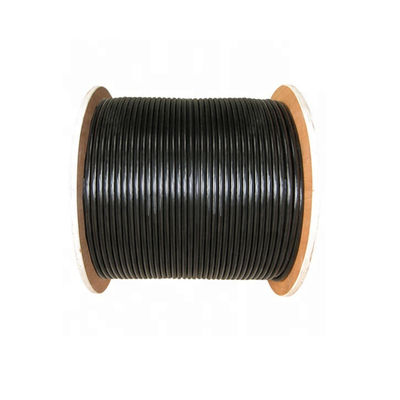 F6 Bare Copper TV Cable for CCTV System Steel Wire Messenger Male RF CATV Connector