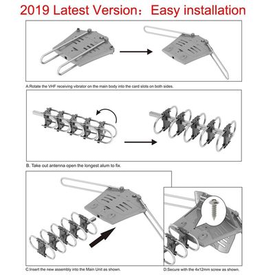 Frequency 470-862 MHz High Definition Yagi TV Antenna 35dBi Indoor Outdoor Antenna for TV