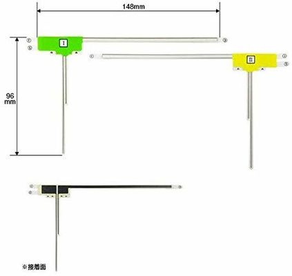 Japan Digital UHF/VHF Car Film Antenna with GT13/GT16 50Ω Input Impendence 280g Weight