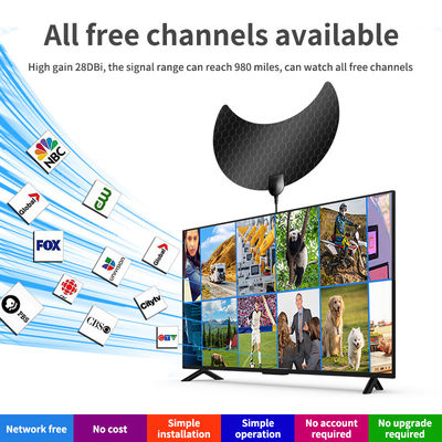 CE/FCC/ROHS/ISO9001 2000 Certified 300*330mm Film Size 4k Indoor HDTV Cable TV Antenna