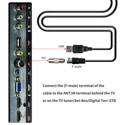 75 Ohm Impedance 1080P DVB-T DVB-T2 UHF VHF 4K HD Outdoor Amplified Hd Digital Tv Antenna