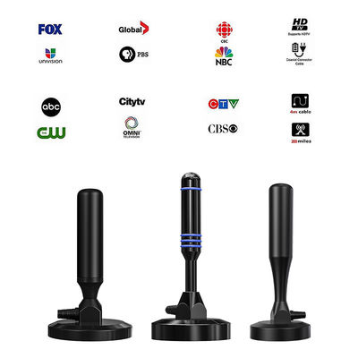 Indoor TV Antenna with Magnetic Base and VHF 174-240MHz/UHF 470-862MHz Frequency