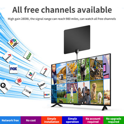 Free Channels Paste Mounting Portable Satellite Amplifier for rv Range Indoor TV Antenna