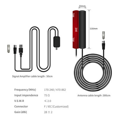 Wireless TV Patch Antenna for Android TV Box and Performance F/IEC/SMA Connector Type