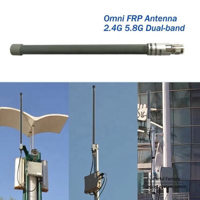800-2400MHz Frequency Range High Gain 12dBi Dual Band WiFi Antennas for 5km Fiberglass