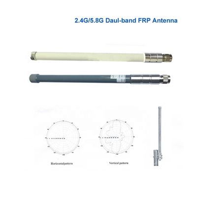 800-2400MHz Frequency Range High Gain 12dBi Dual Band WiFi Antennas for 5km Fiberglass