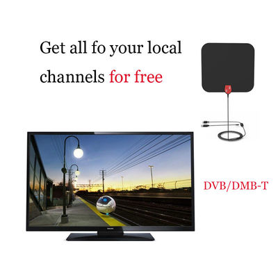 VHF174-230 / UHF470-860 Frequency Range Digital Indoor TV Antenna Amplified for Market