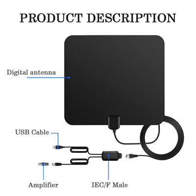 Indoor UHF VHF HD TV DTV Flat TV Digital Indoor Antenna Input Impendence Ω 75ohm