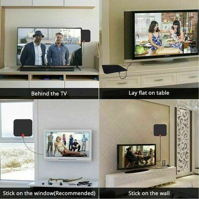 HD UHF Digital TV Antenna with Booster Amplifier and Connect Type F Male/IEC Male