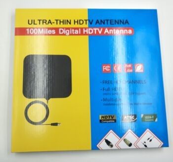 Built-in Amplifier HDTV Digital TV Antenna with 50 Mile Range and 3-5V Supply Voltage