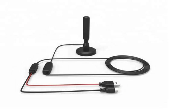 Digital Satellite Color TV Indoor Antenna with RG174 Cable 110mm Height and Materials