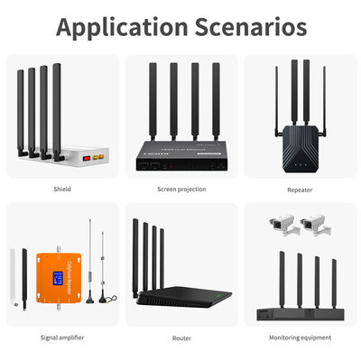 GSM Quad Band Rubber Communication Antennas with 5dBi Gain and Male Straight Connector