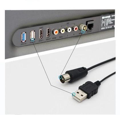 HDTV Antenna for Wireless 470-862MHZ Digital TV Cable RG174 Polarization Type R.H.C.P