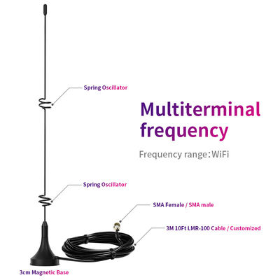 5G Antenna VSWR 1.5 Max Power 50W Frequency 3300-3600 4800-5000Mhz Strong Magnetic Base