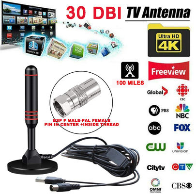 VSWR≤1.5 TV Antenna Digital Indoor Satellite USD External Amplifier Omni Directional