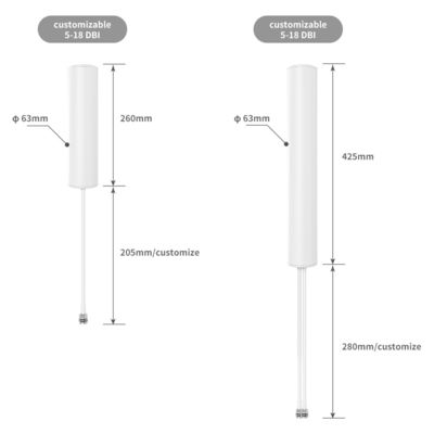 50cm Customized Cable Length VSWR 2.0 1 LTE Cylinder 4G LTE Cellular Antenna for External