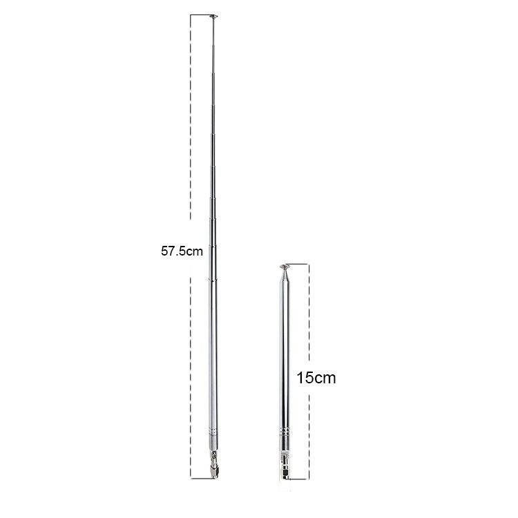Aluminum Alloy 10 Sections Telescopic Amateur VHF UHF FM HF Car Auto Radio DAB Antenna