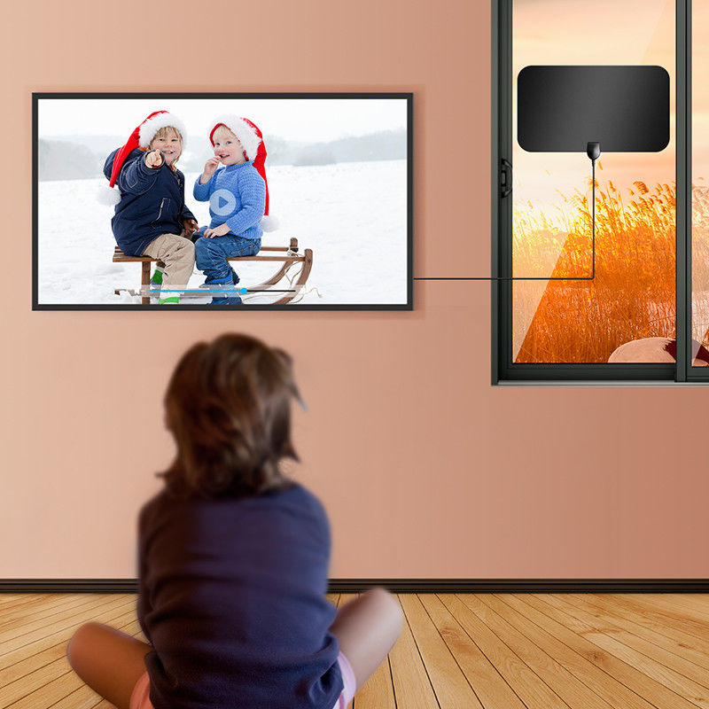 60 Miles Amplifier Signal Booster Flat HD Digital Indoor Antenna For Tv and Performance