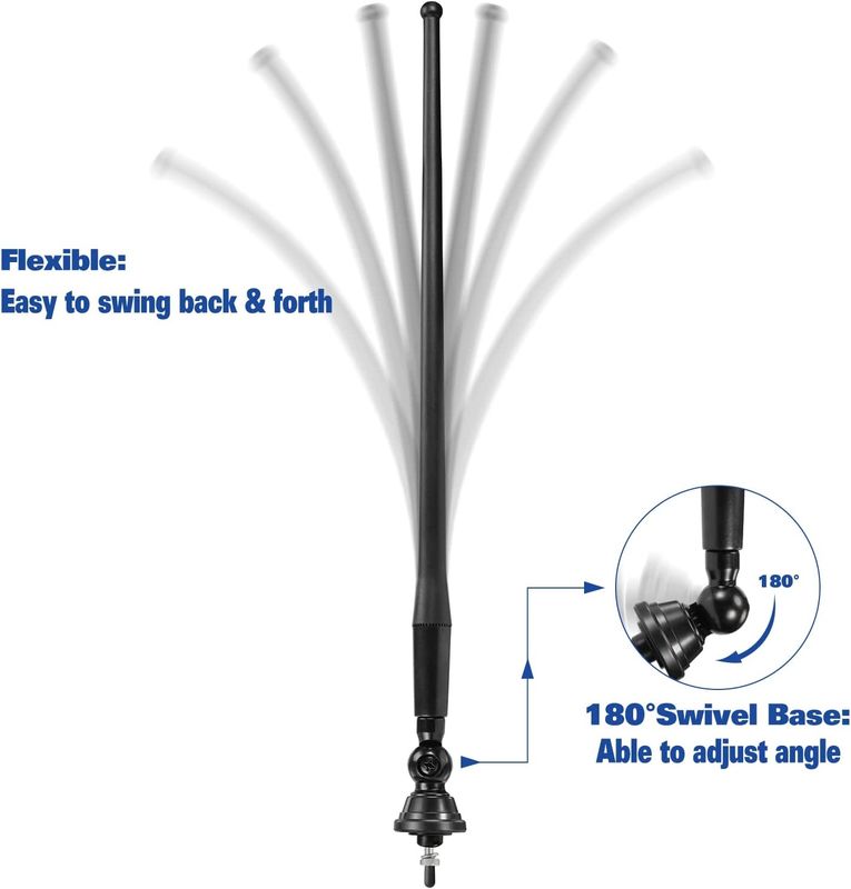 180-degrees Swivel base Waterproof FM/AM Marine Boat Car Home Radio Frequency Antenna