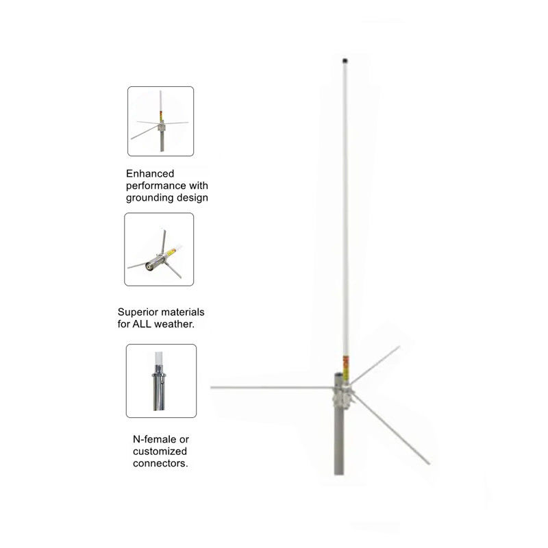 35mm Diameter VHF Fiberglass Boat Antenna 156-163MHz Marine Radio Antenna 5.2M 93stages